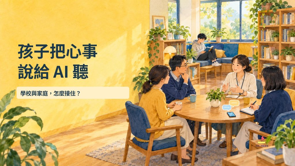 孩子把心事說給AI聽,學校與家庭可以怎麼接住?