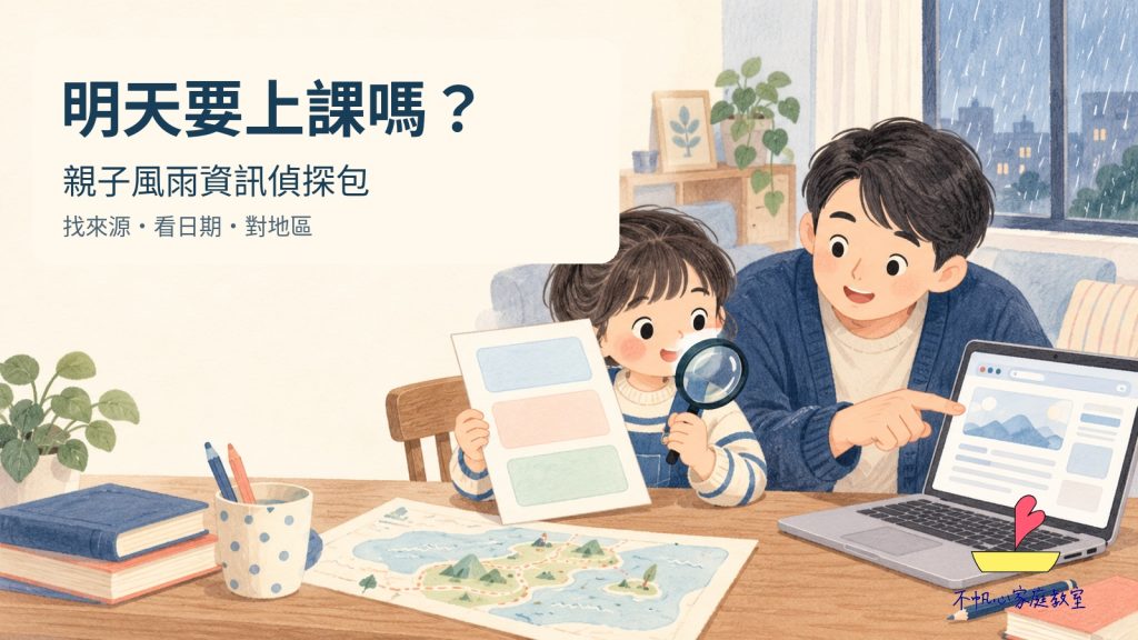 為什麼隔壁停課，我們沒有？親子風雨資訊偵探包