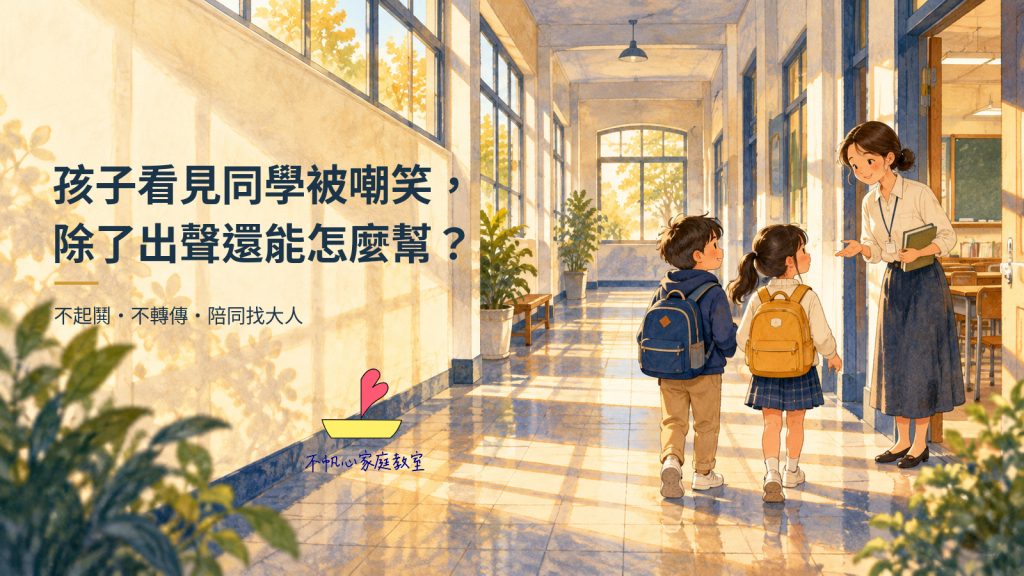 孩子看見同學被嘲笑，除了出聲還能怎麼幫？