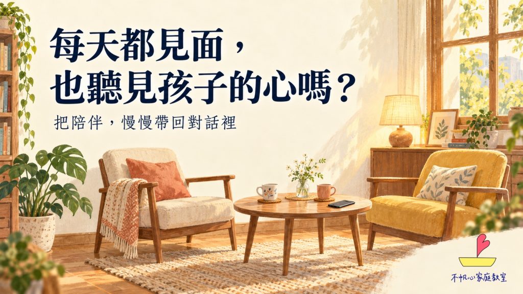 每天都見面，也聽見孩子的心嗎？把陪伴慢慢帶回對話裡