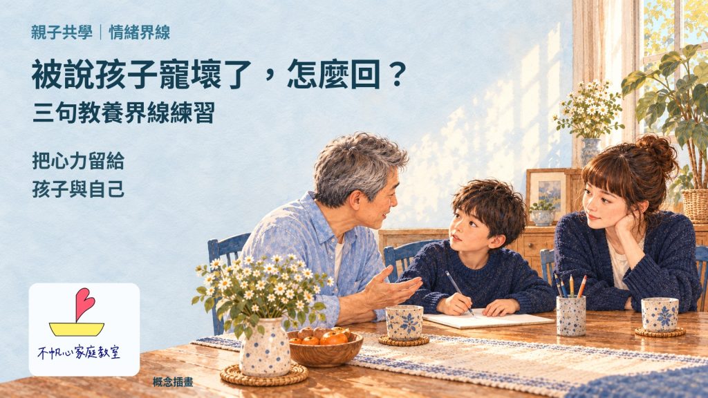 被說孩子寵壞了，怎麼回？三句教養界線練習
