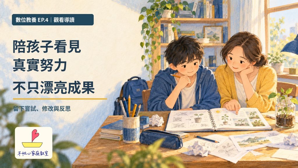 陪孩子看見真實努力，不只漂亮成果｜數位教養 EP.4